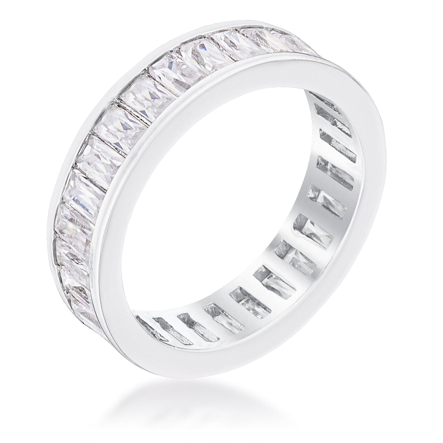 Baguette Emerald Cut Ring | Silver