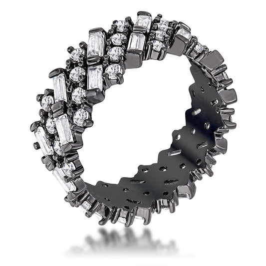 Baguette Eternity Band | Black