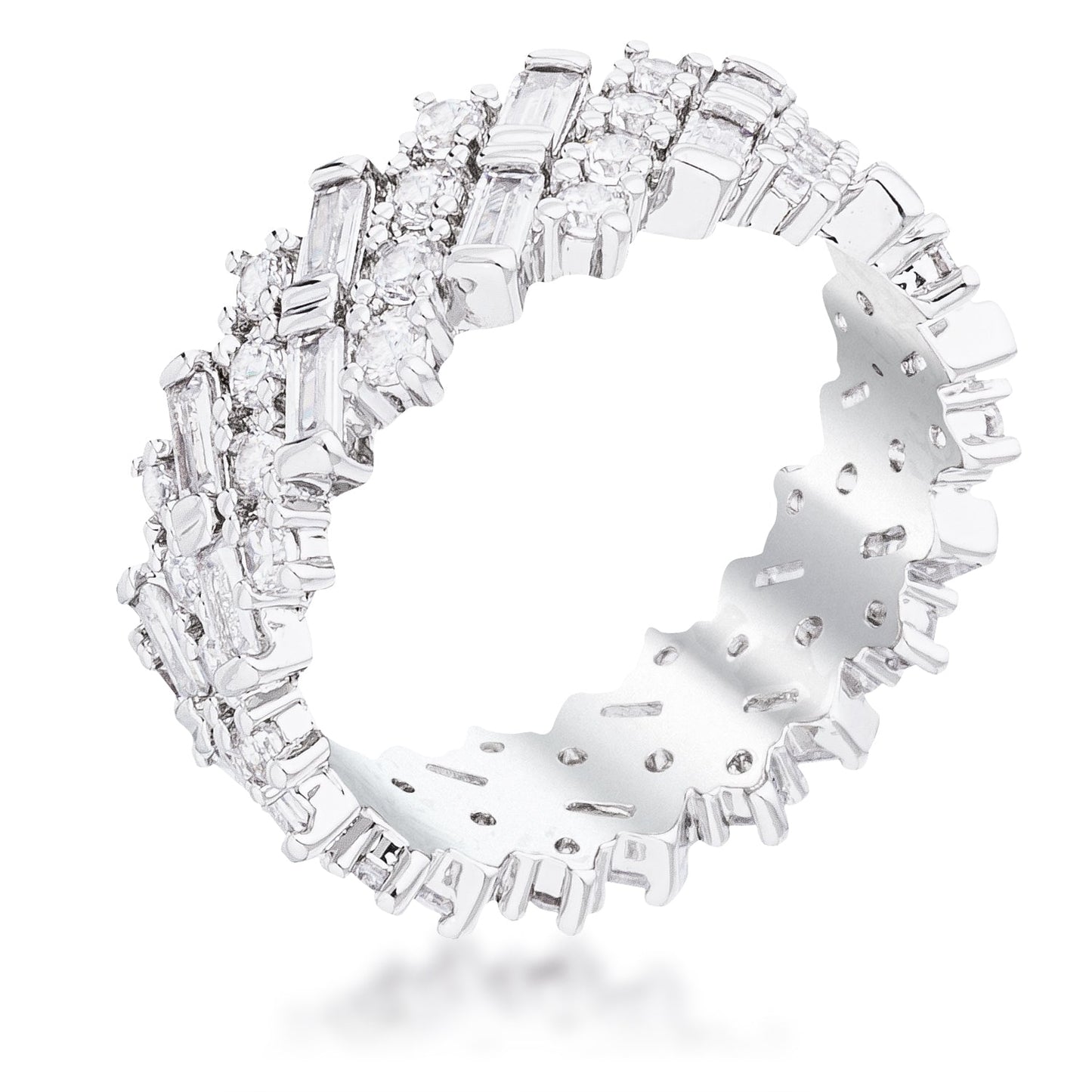 Baguette Eternity Band | Silver