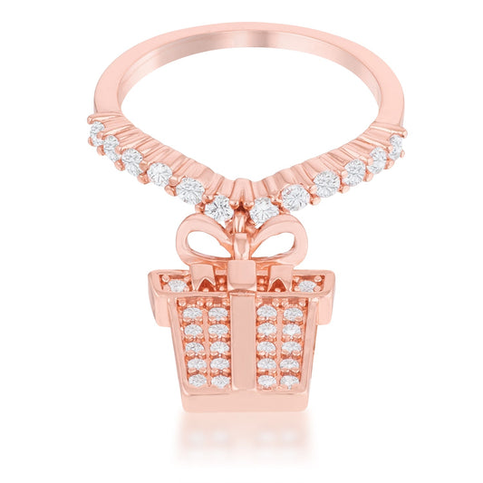 Gift Charm Ring | Rose Gold