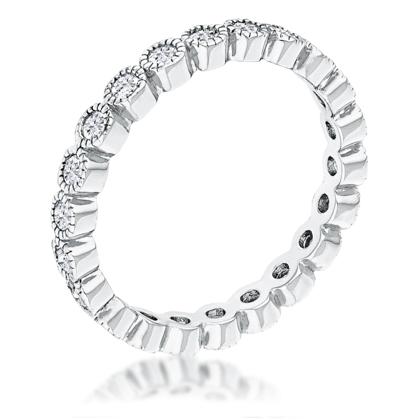 Bezel Eternity Ring | Silver