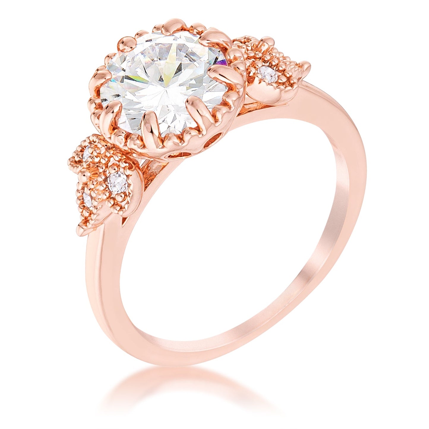 Laurel Trio Leaf Ring | Rose Gold