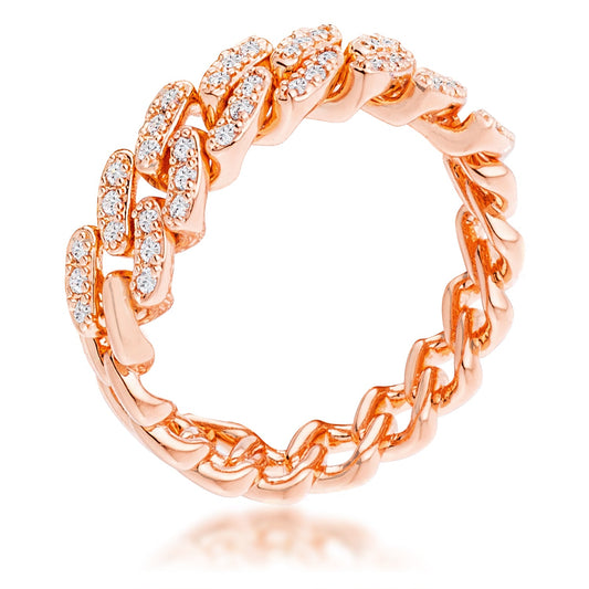 Clara Flexible Chain Ring |Rose Gold