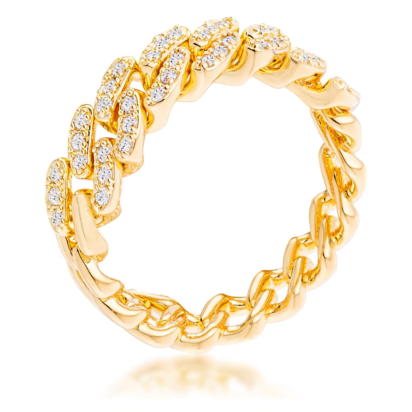 Clara Flexible Chain Ring |Gold