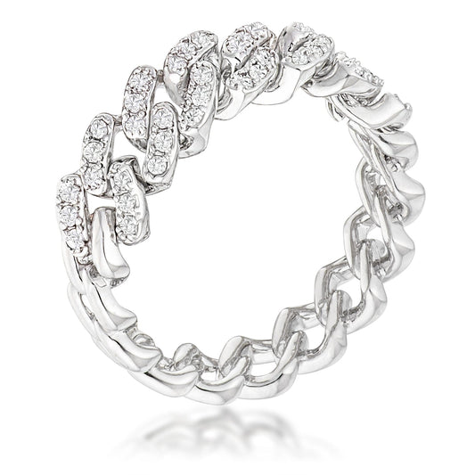 Clara Flexible Chain Ring |Silver