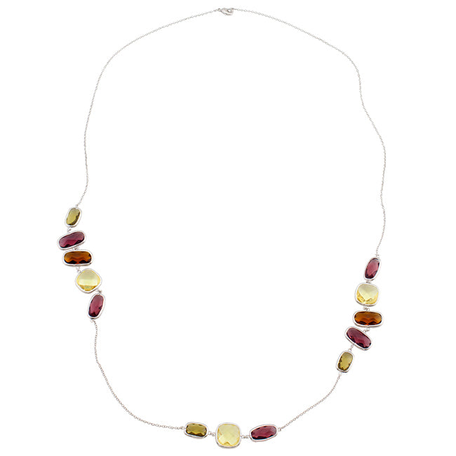 Semia Stone Necklace | Silver